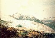 Pars, William The Rhone Glacier and the Source of the Rhone Sweden oil painting artist